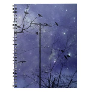 Starry Starry Night Crows Notebook