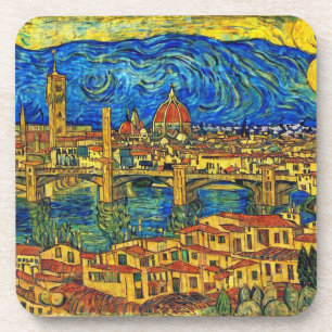 Starry Starry Night Florence Italy Coaster