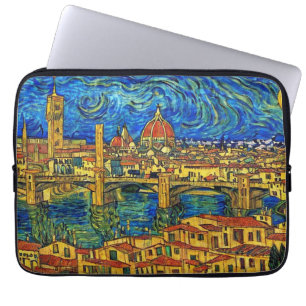 Starry Starry Night Florence Italy Laptop Sleeve