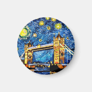 Starry Starry Night London England Magnet