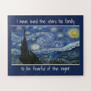 Starry Starry Night Loved the Stars Quote Jigsaw Puzzle
