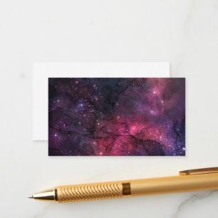 Starry Stars Outer Space Galaxy Planetary Pattern Enclosure Card
