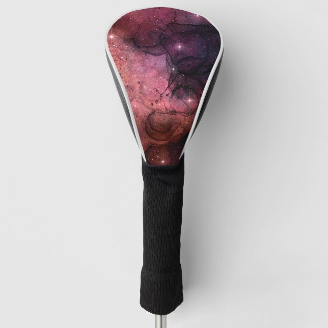 Starry Stars Space Galaxy Pattern Outer Space Golf Head Cover (Front)