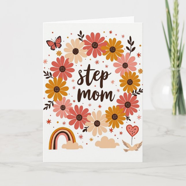 Starry Step Mum Love Card (Front)