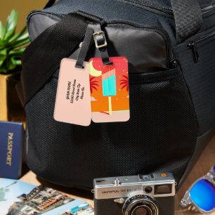 Starry Summer Palm Ice Oasis Luggage Tag