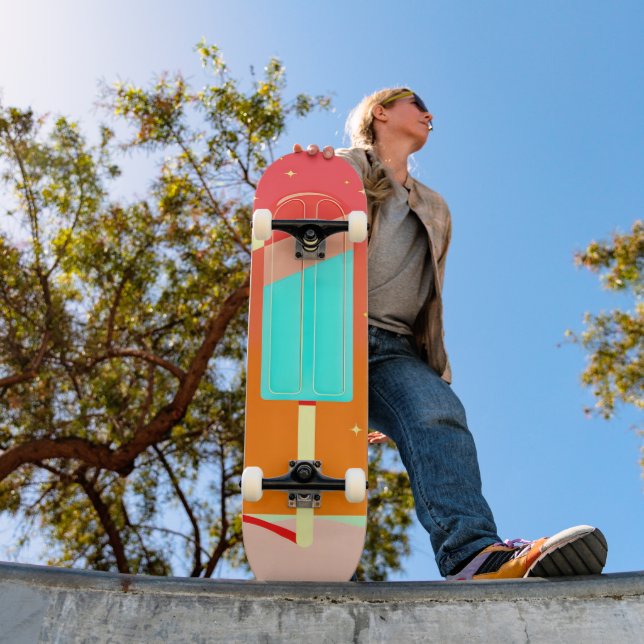 Starry Summer Palm Ice Oasis Skateboard (Outdoor 1)
