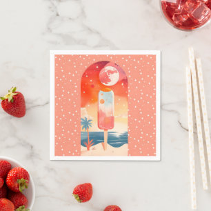 Starry Summer Tropical Night Napkin