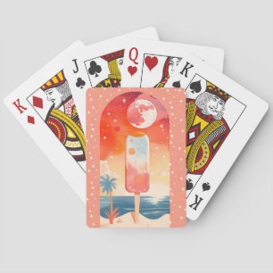 Starry Summer Tropical Night Playing Cards
