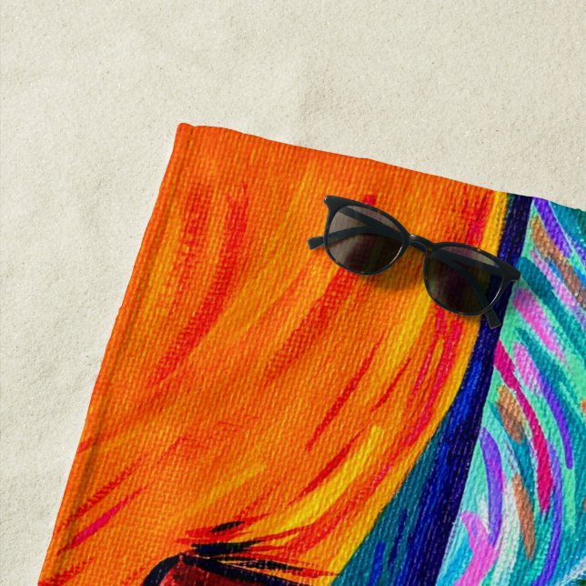 Starry Sunset Beach Towel by Florida Girl (In Situ)