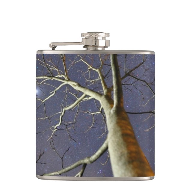 Starry_Tree_Flask  Hip Flask (Front)