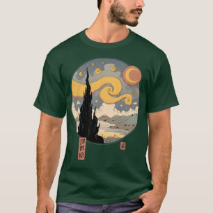Starry Ukiyoe Night  T-Shirt