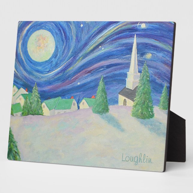 Starry Village Night Plaque (Side)