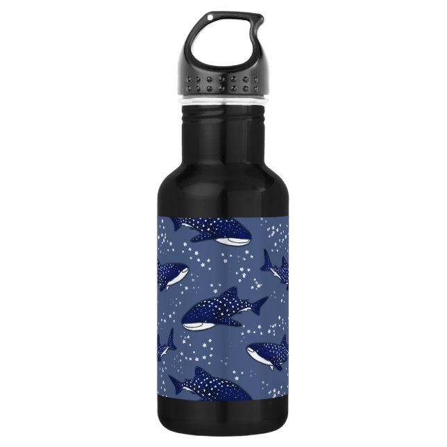 Starry Whale Shark (Dark) 532 Ml Water Bottle (Front)