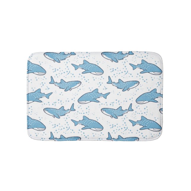 Starry Whale Shark (Light) Bath Mat (Front)