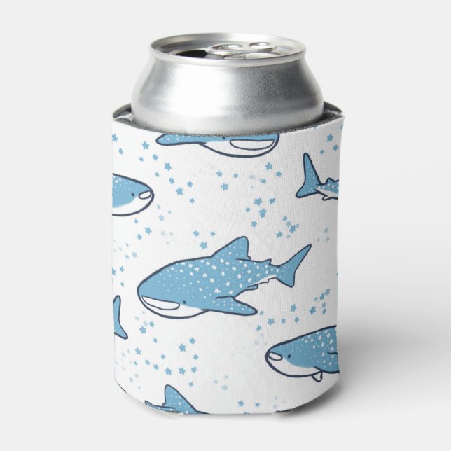Starry Whale Shark (Light) Can Cooler (Can Front)