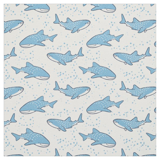 Starry Whale Shark (Light) Fabric (Swatch)