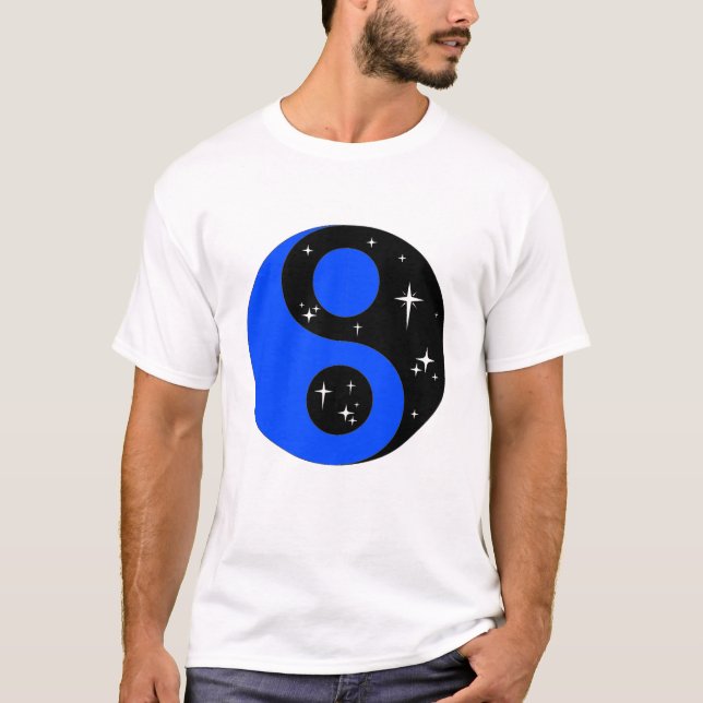 " Starry Ying Yang Symbol " T-Shirt (Front)