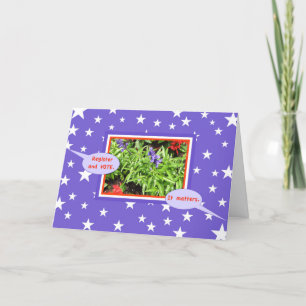 Stars 2 VOTE Blank Personalise Greeting Card