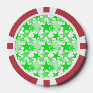 Stars 3 Green Poker Chips