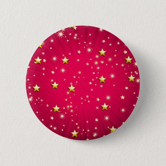 Stars 6 Cm Round Badge (Front)