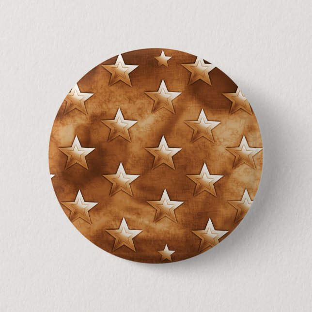Stars 6 Cm Round Badge (Front)