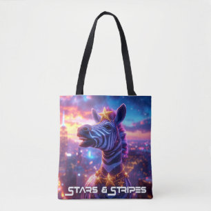 Stars Aad Stripes with ZEBRA ZANZIBAR Tote Bag