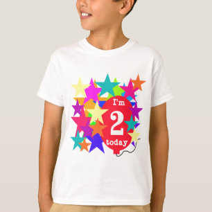 Stars and Balloon 2nd Birthday T-shirts and Gifts