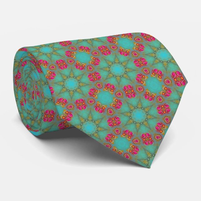 Stars And Berries Neck Tie (Rolled)