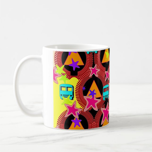 Stars And Buses Coffee Mug (Left)