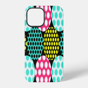 Stars and circles, multicolor pop pattern. iPhone 12 case