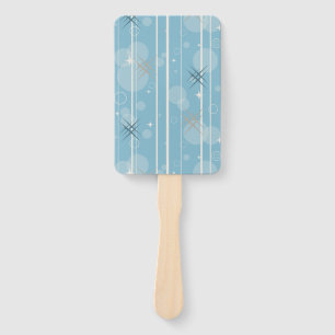 Stars and circles shapes hand fan