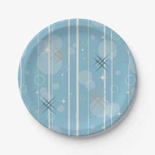 Stars and circles shapes paper plate