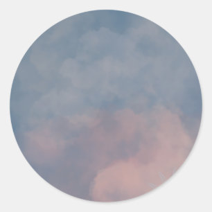 Stars and Clouds Sky Classic Round Sticker