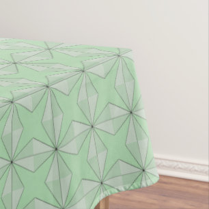 Stars and Diamonds Green Tablecloth