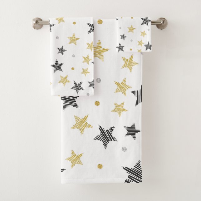 Stars And Dots Bath Towel Set (Insitu)