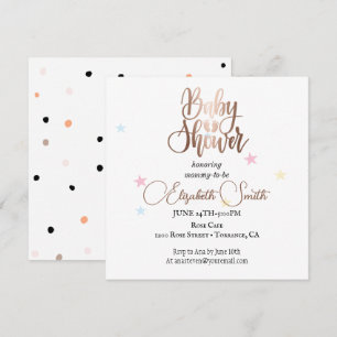 Stars and dots for your princess invitation