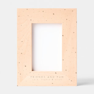 Stars and dots fun simple personalised etched frames
