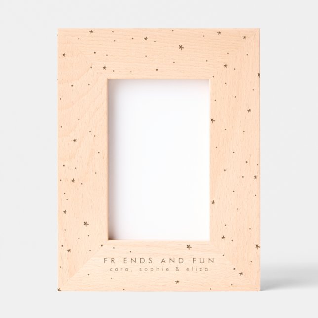 Stars and dots fun simple personalised etched frames (Front)
