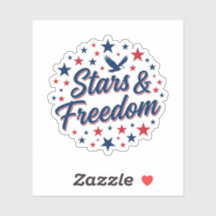Stars and Freedom Patriotic 4th of July Quote
