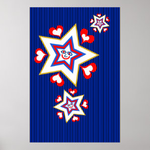 Stars and hearts poster