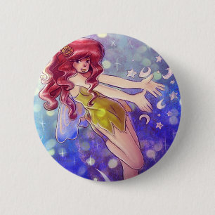 Stars and Moon Fairy 6 Cm Round Badge