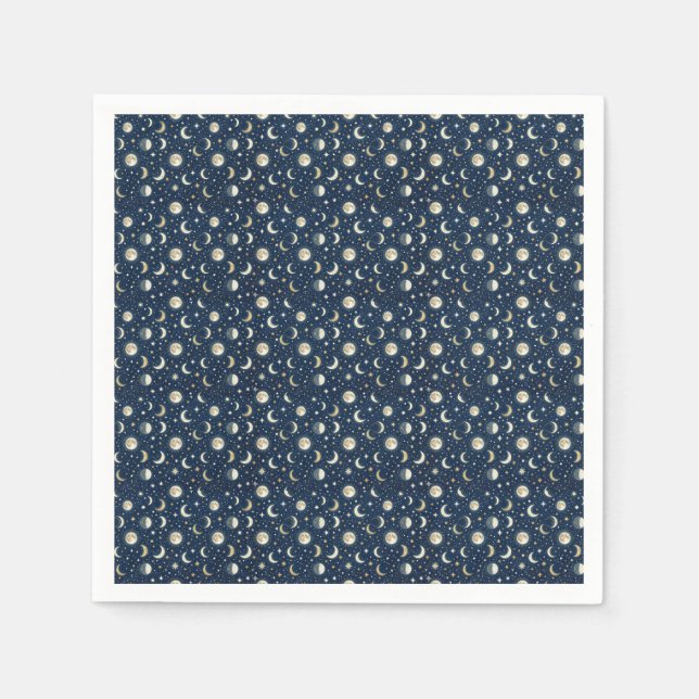Stars and Moon Pattern Napkin (Front)