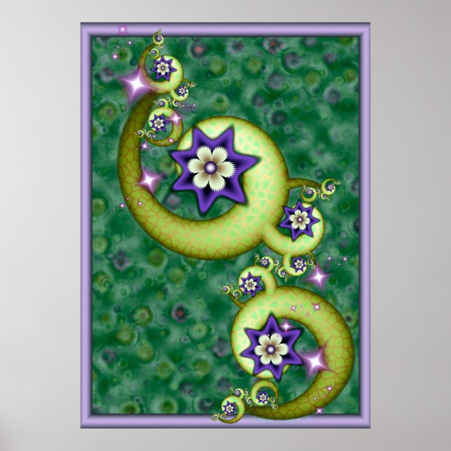 Stars and Moons Design Poster (Front)