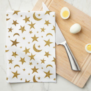 Stars and Moons Tea Towel