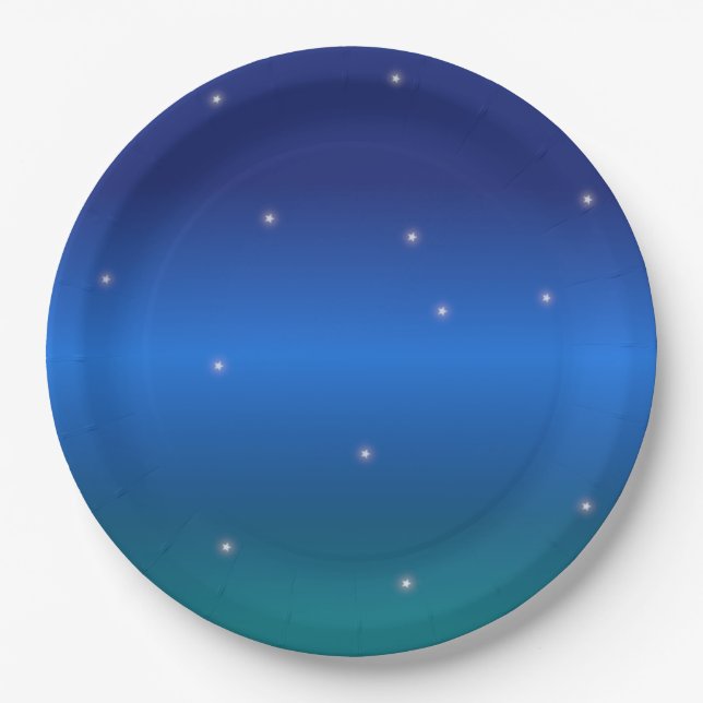 Stars and Night Sky Paper Plate (Front)