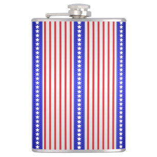 Stars and Pinstripes Hip Flask