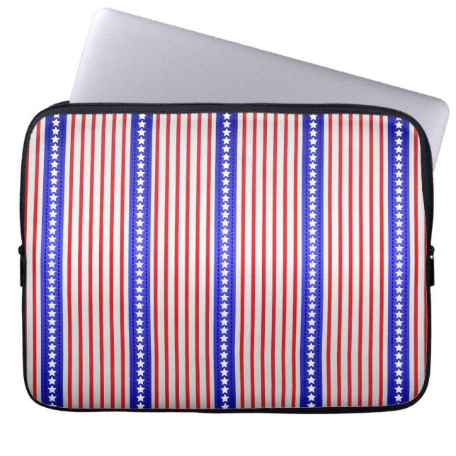 Stars and Pinstripes Laptop Sleeve (Front)