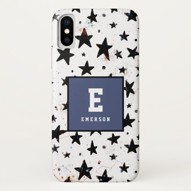 stars and space fun astronomy pattern Case-Mate iPhone case (Back)