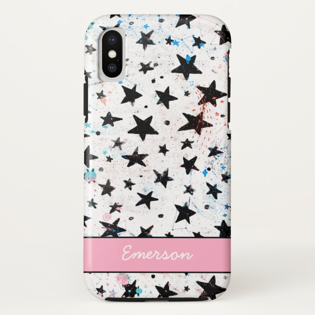 stars and space fun astronomy pattern Case-Mate iPhone case (Back)