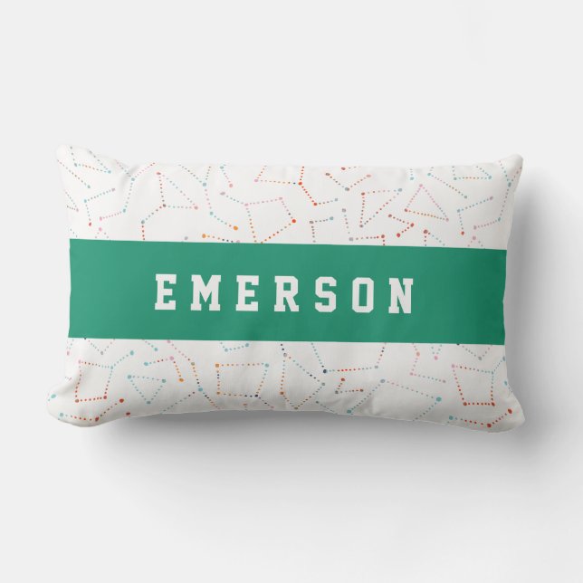 Stars and space fun astronomy pattern lumbar cushion (Front)